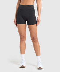 Dipped Waistband Shorts Black
