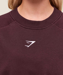 Training Oversized Fleece Sweatshirt Cherry Purple