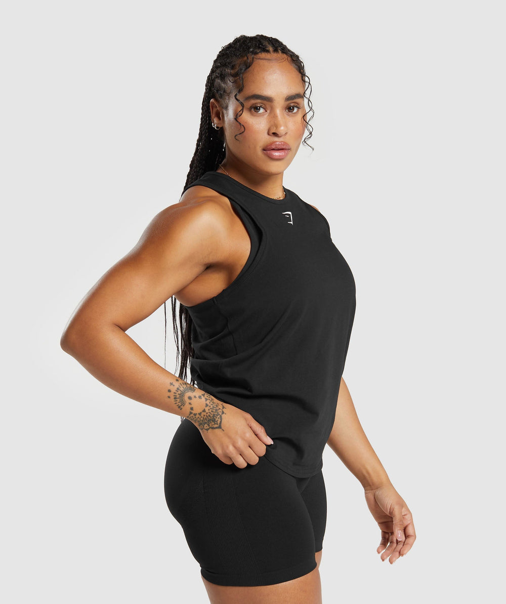 Training Cotton Tank Black