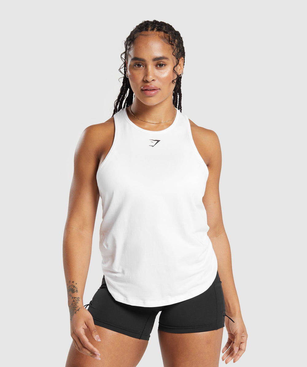Training Cotton Tank White