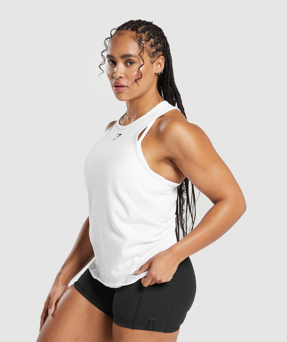 Training Cotton Tank White