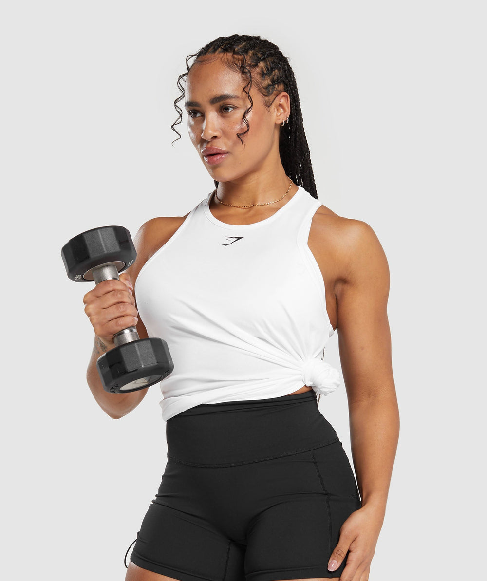 Training Cotton Tank White