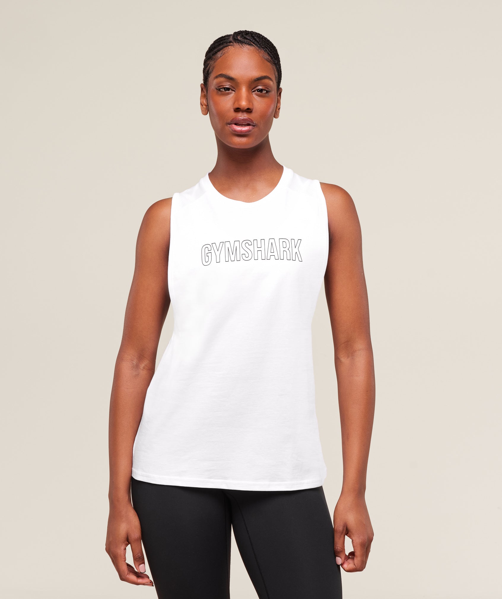 Trace Graphic Tank White