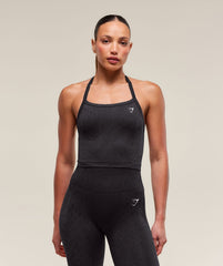 Adapt X Whitney Animal Seamless Midi Tank Black/Asphalt Grey