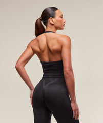 Adapt X Whitney Animal Seamless Midi Tank Black/Asphalt Grey