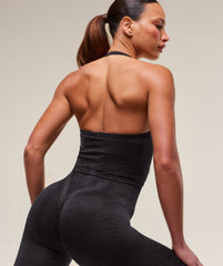 Adapt X Whitney Animal Seamless Midi Tank Black/Asphalt Grey