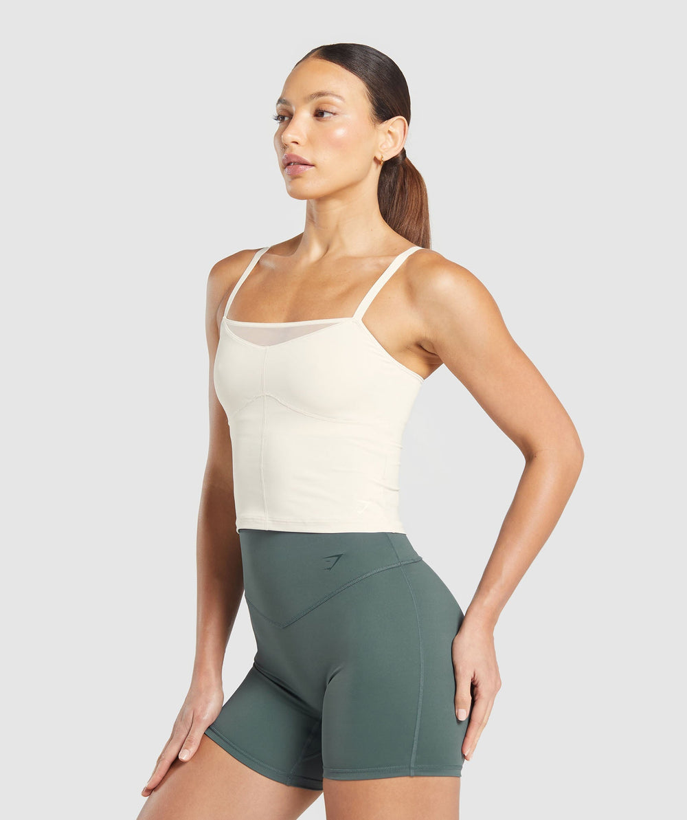 Elevate Mesh Tank With Shelf Oat White