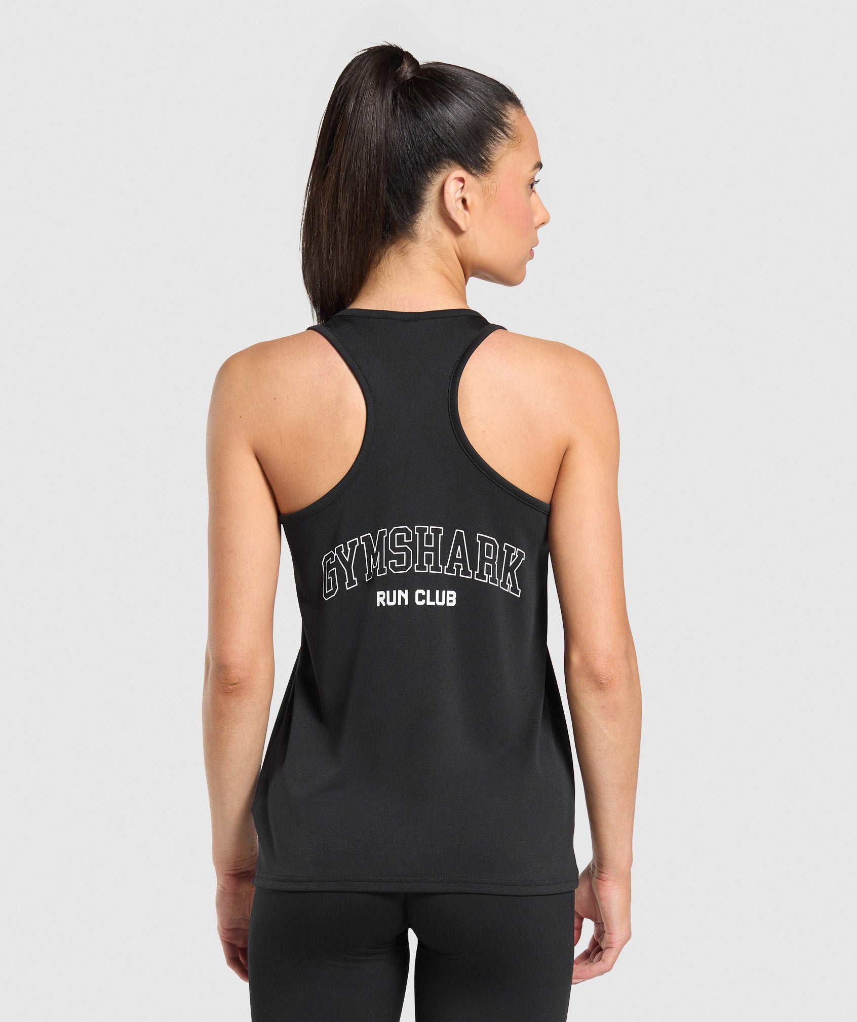 Run Club Graphic Tank Black