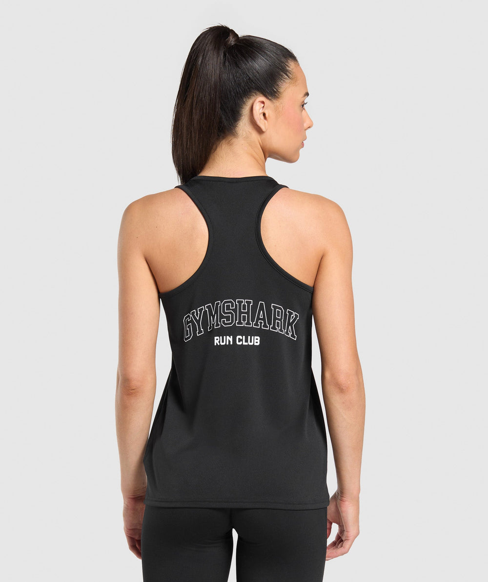 Run Club Graphic Tank Black
