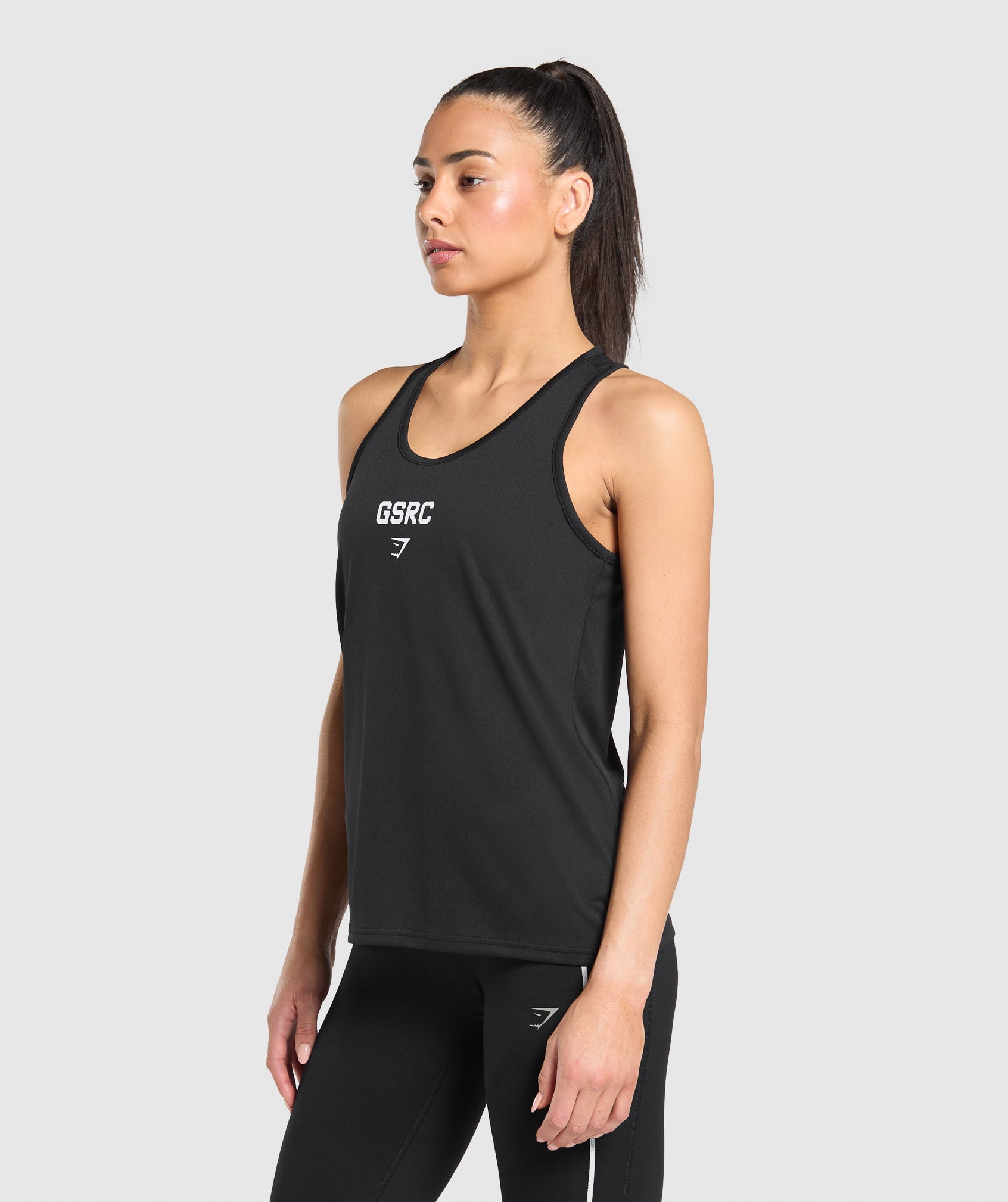 Run Club Graphic Tank Black