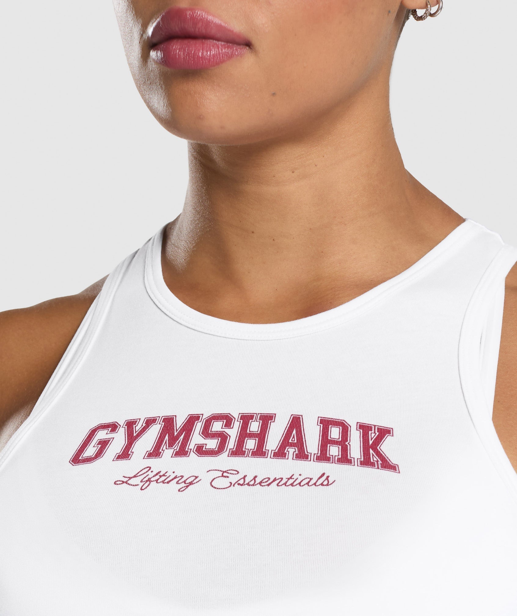 Lifting Essentials Graphic Tank White