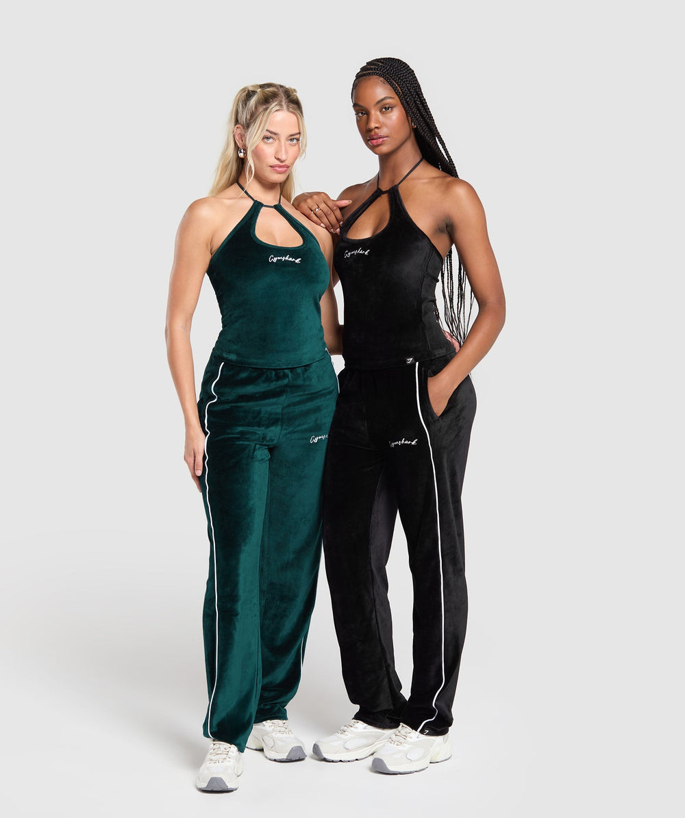 Velour Tank Black