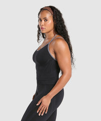 Apex Contrast Tank With Shelf Black/Brushed Grey