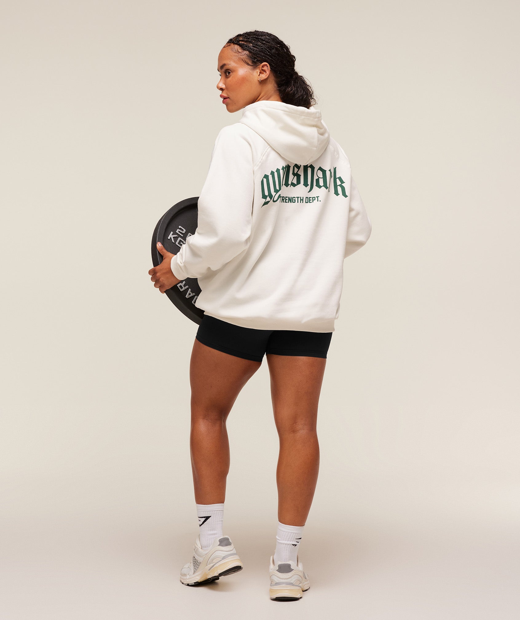 Strength Department Oversized Hoodie Soft White