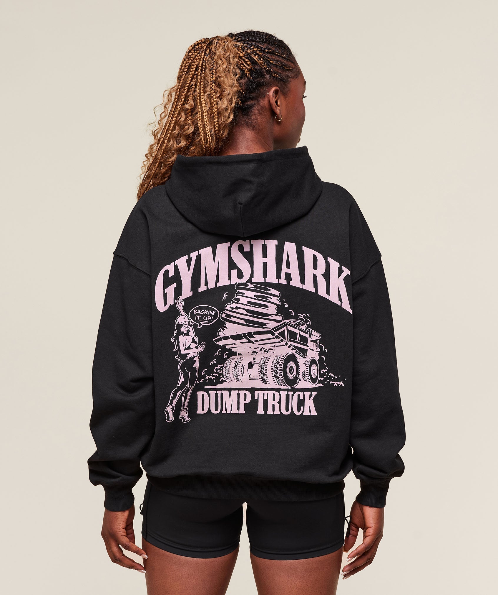 Dump Truck Graphic Hoodie Black