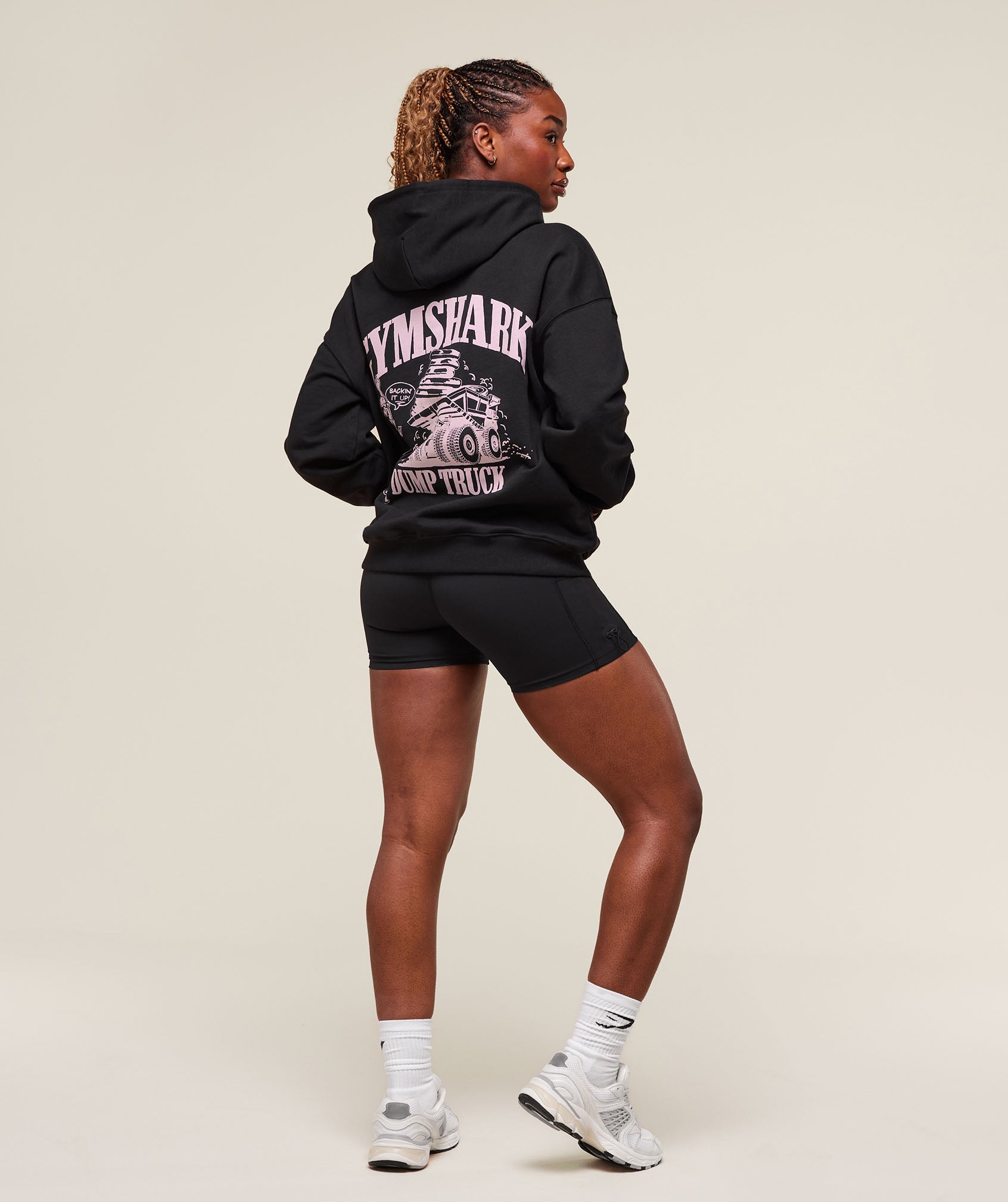 Dump Truck Graphic Hoodie Black