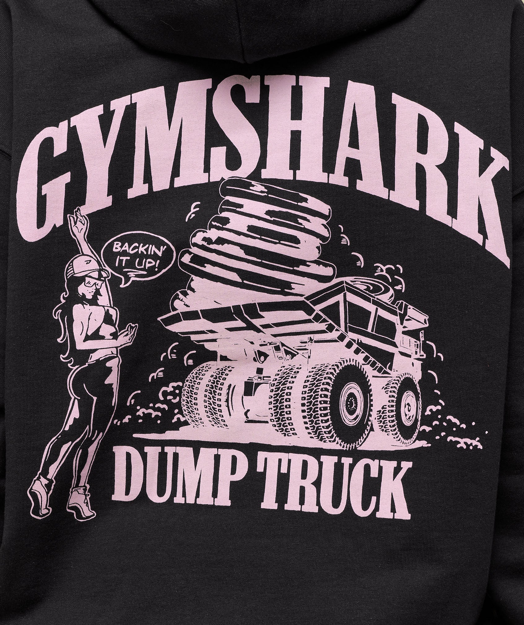 Dump Truck Graphic Hoodie Black