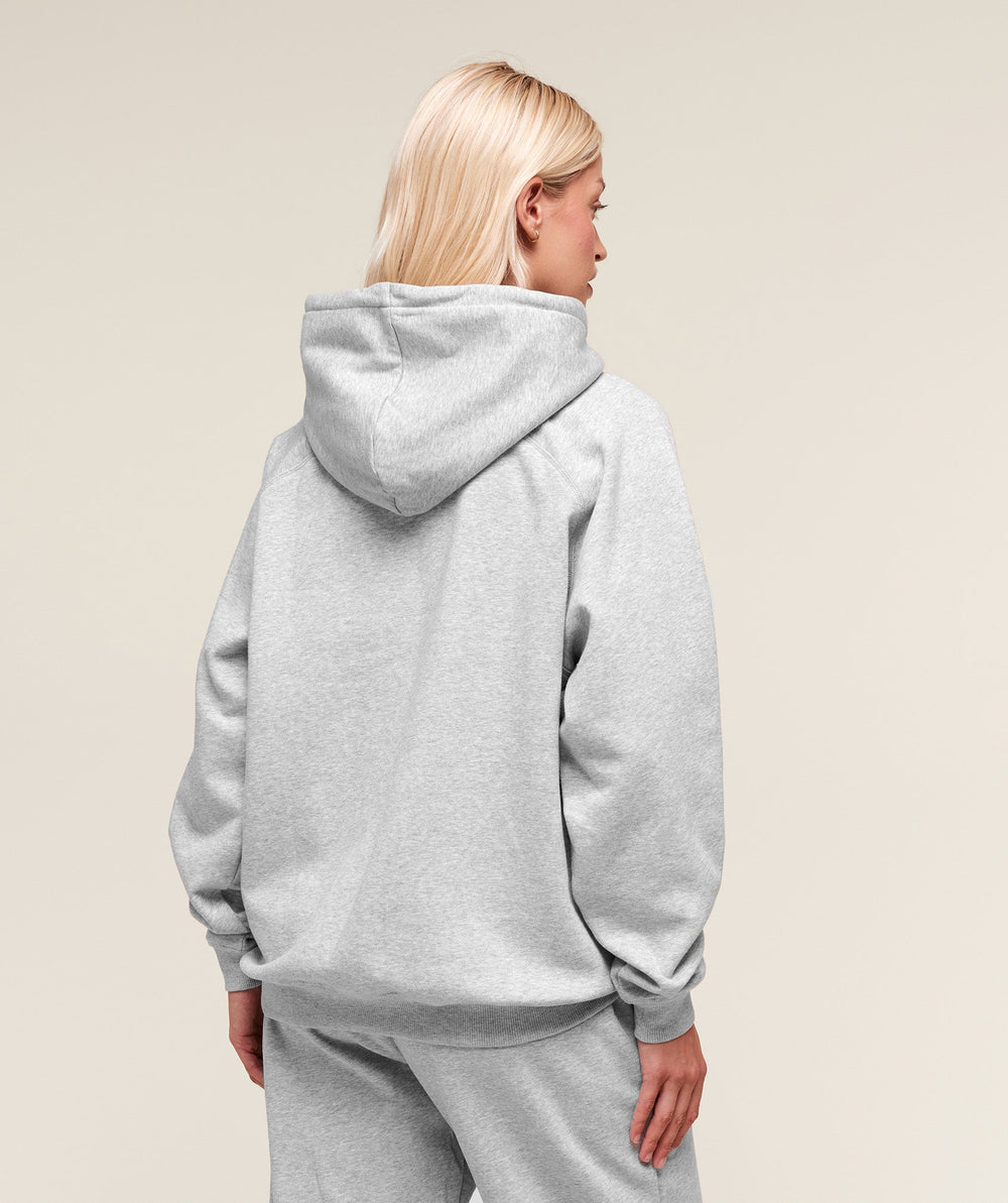 Training Oversized Fleece Hoodie Light Grey Core Marl