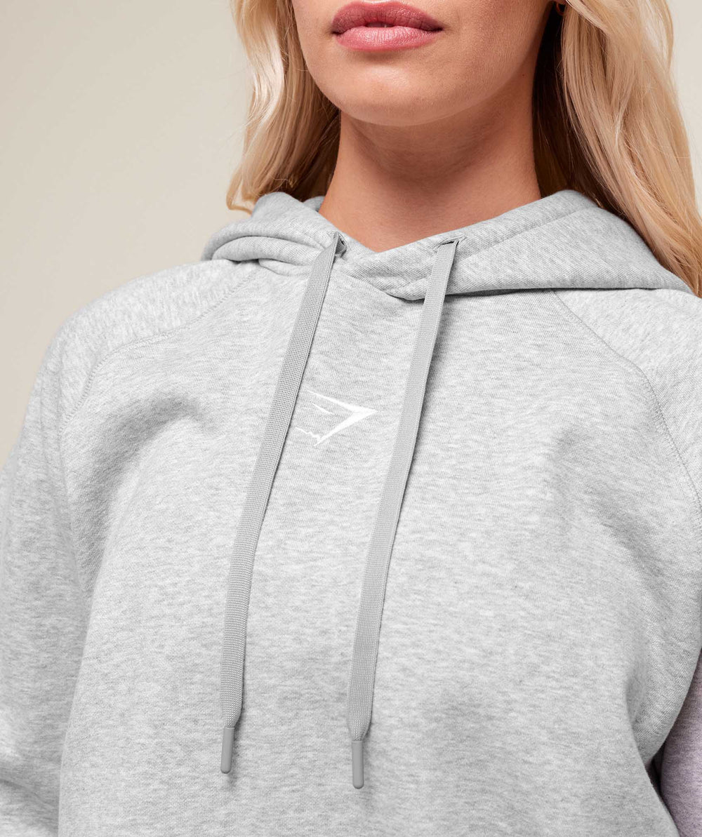 Training Oversized Fleece Hoodie Light Grey Core Marl