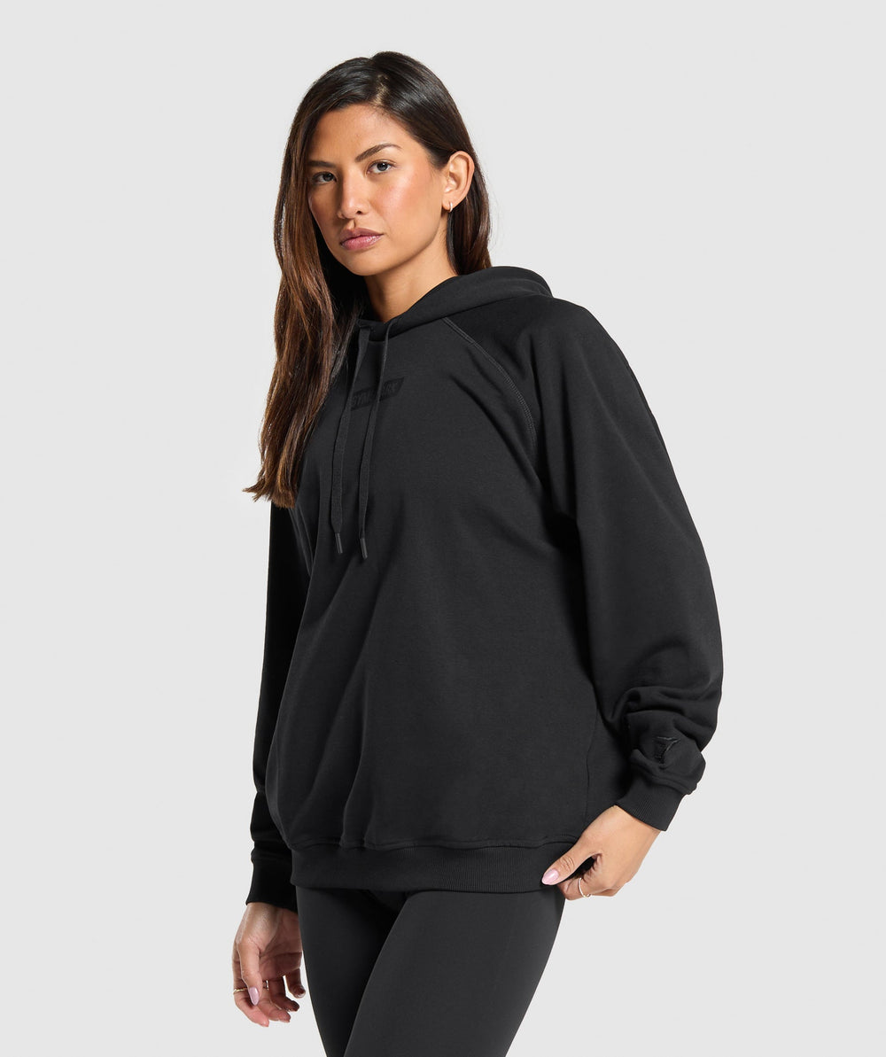 Block Oversized Hoodie Black