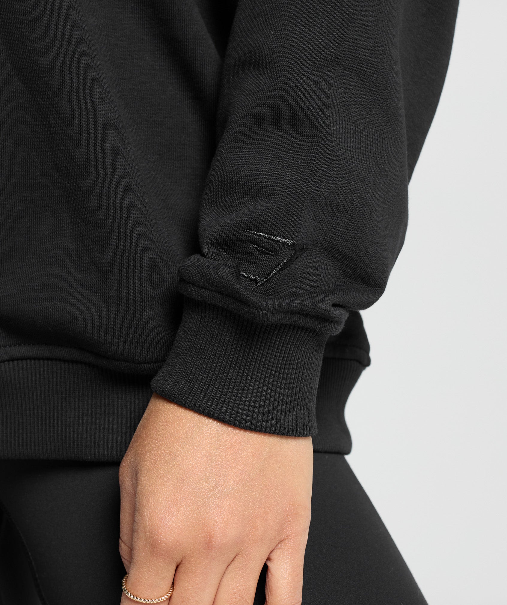 Block Oversized Hoodie Black
