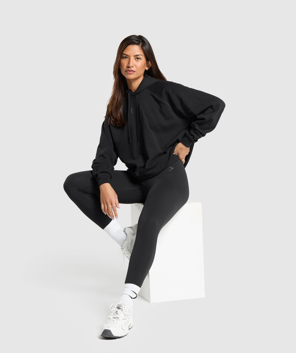 Block Oversized Hoodie Black