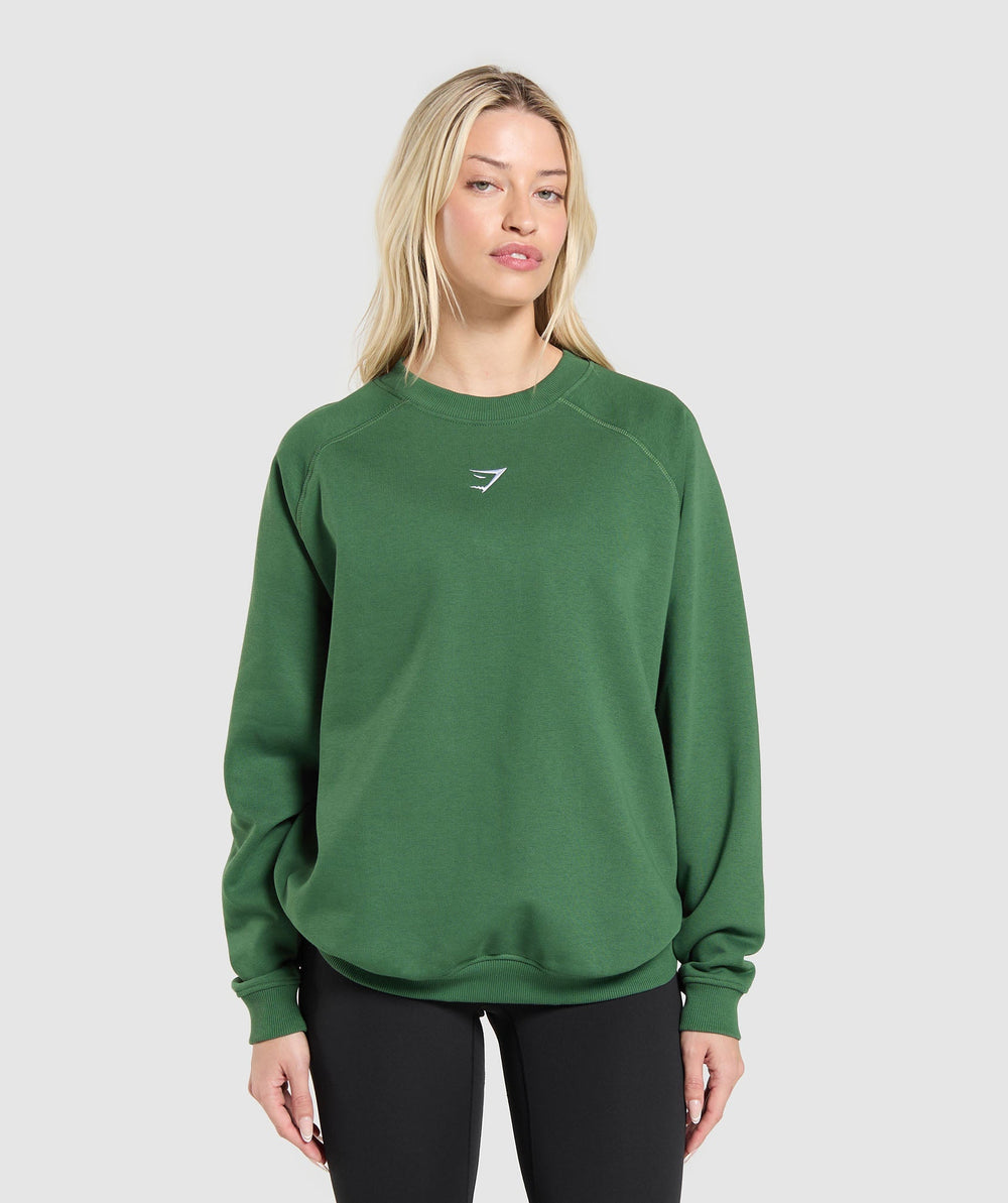 Training Oversized Fleece Sweatshirt Classic Green