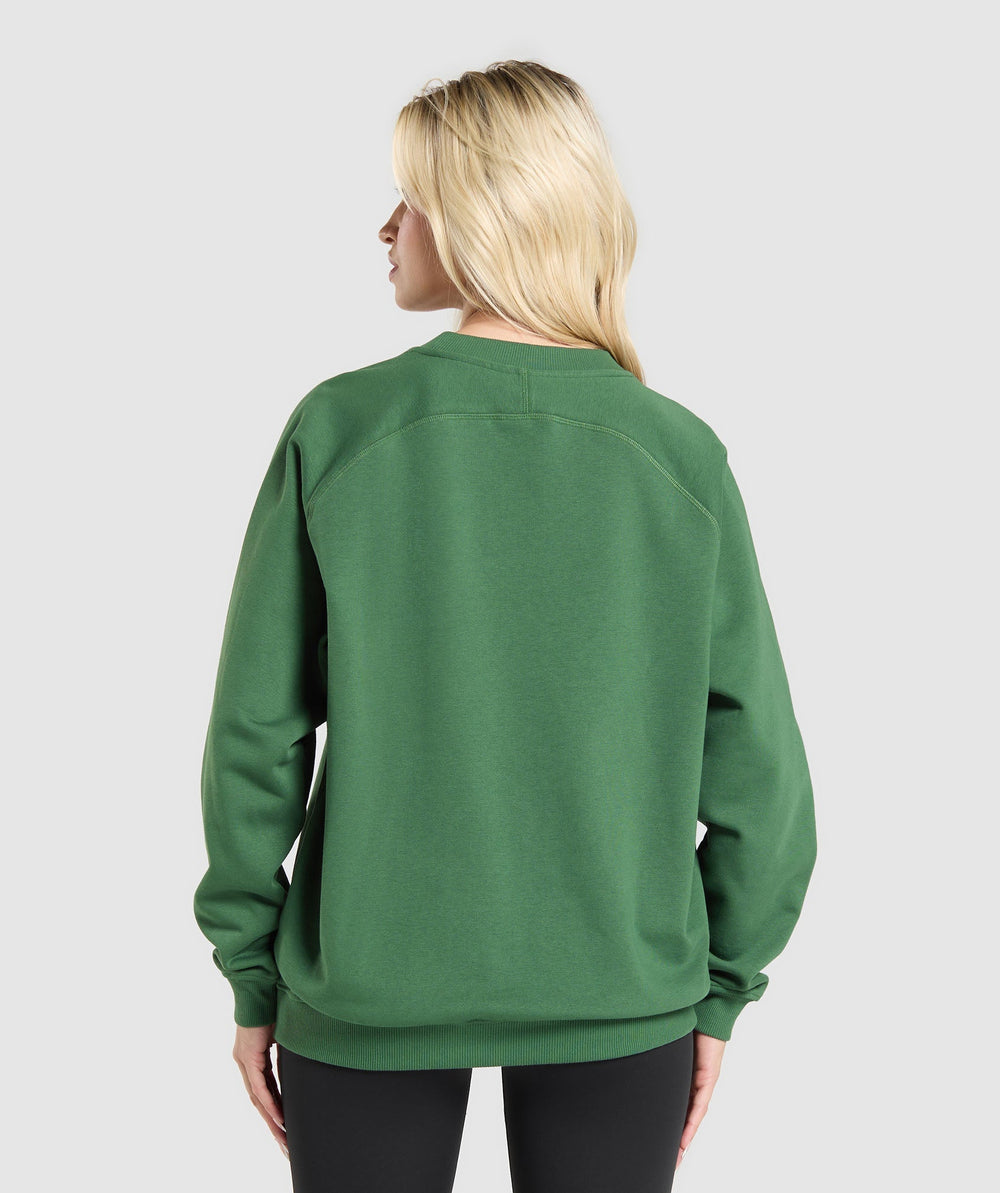 Training Oversized Fleece Sweatshirt Classic Green