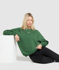 Training Oversized Fleece Sweatshirt Classic Green