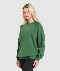 Training Oversized Fleece Sweatshirt Classic Green