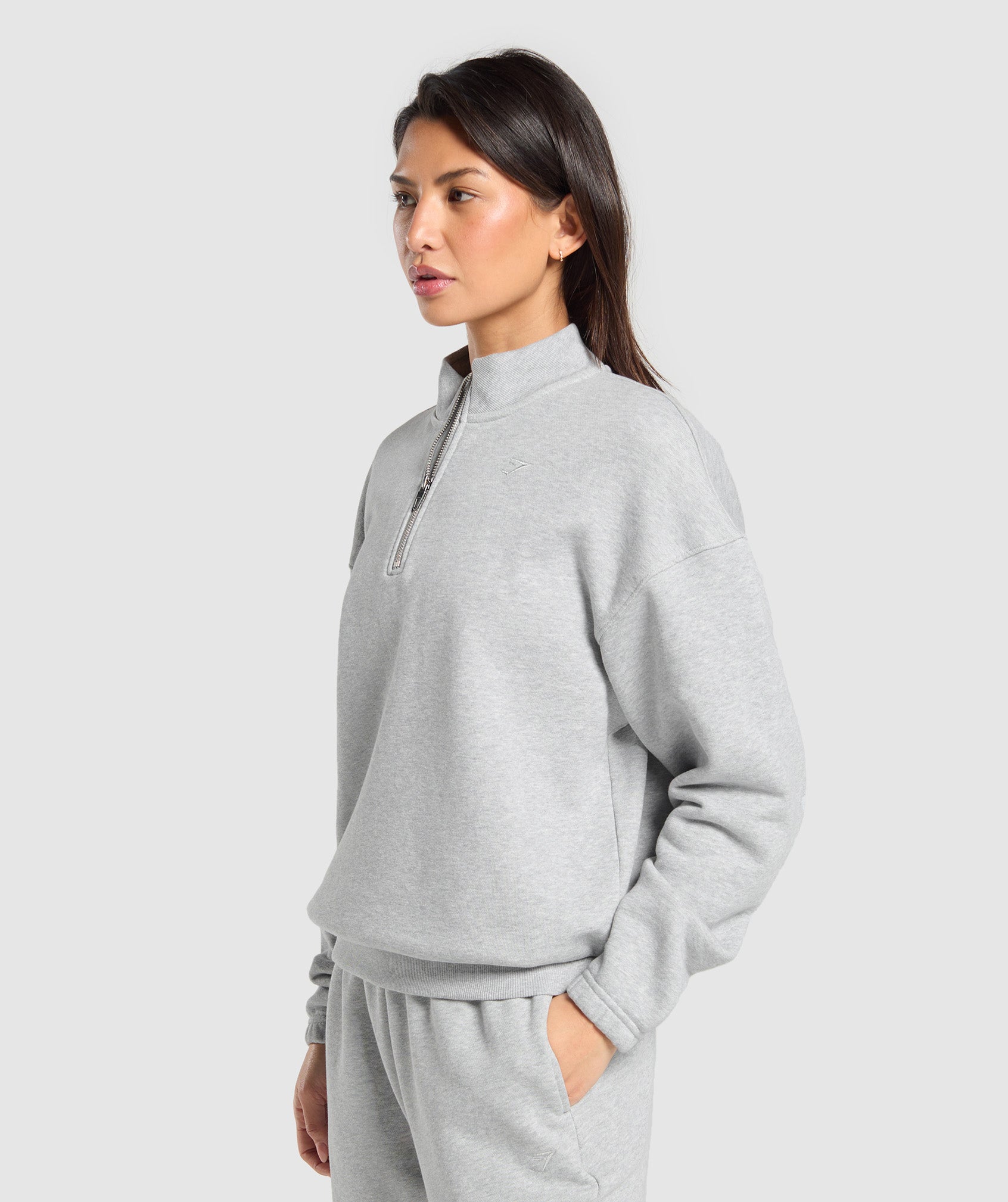 Rest Day Sweats 2.0 1/4 Zip Pullover Light Grey Core Marl