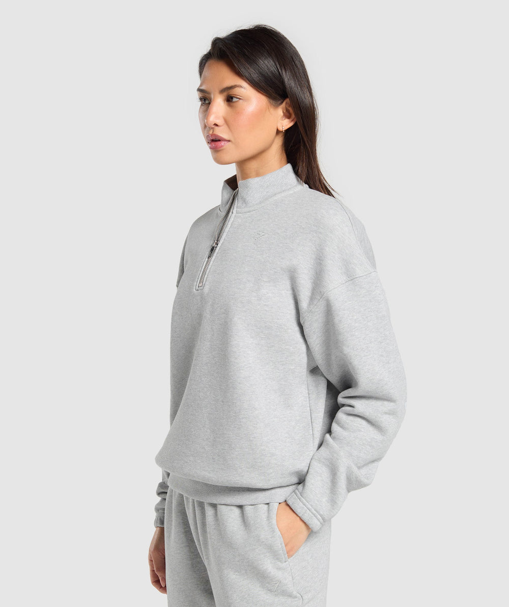 Rest Day Sweats 2.0 1/4 Zip Pullover Light Grey Core Marl