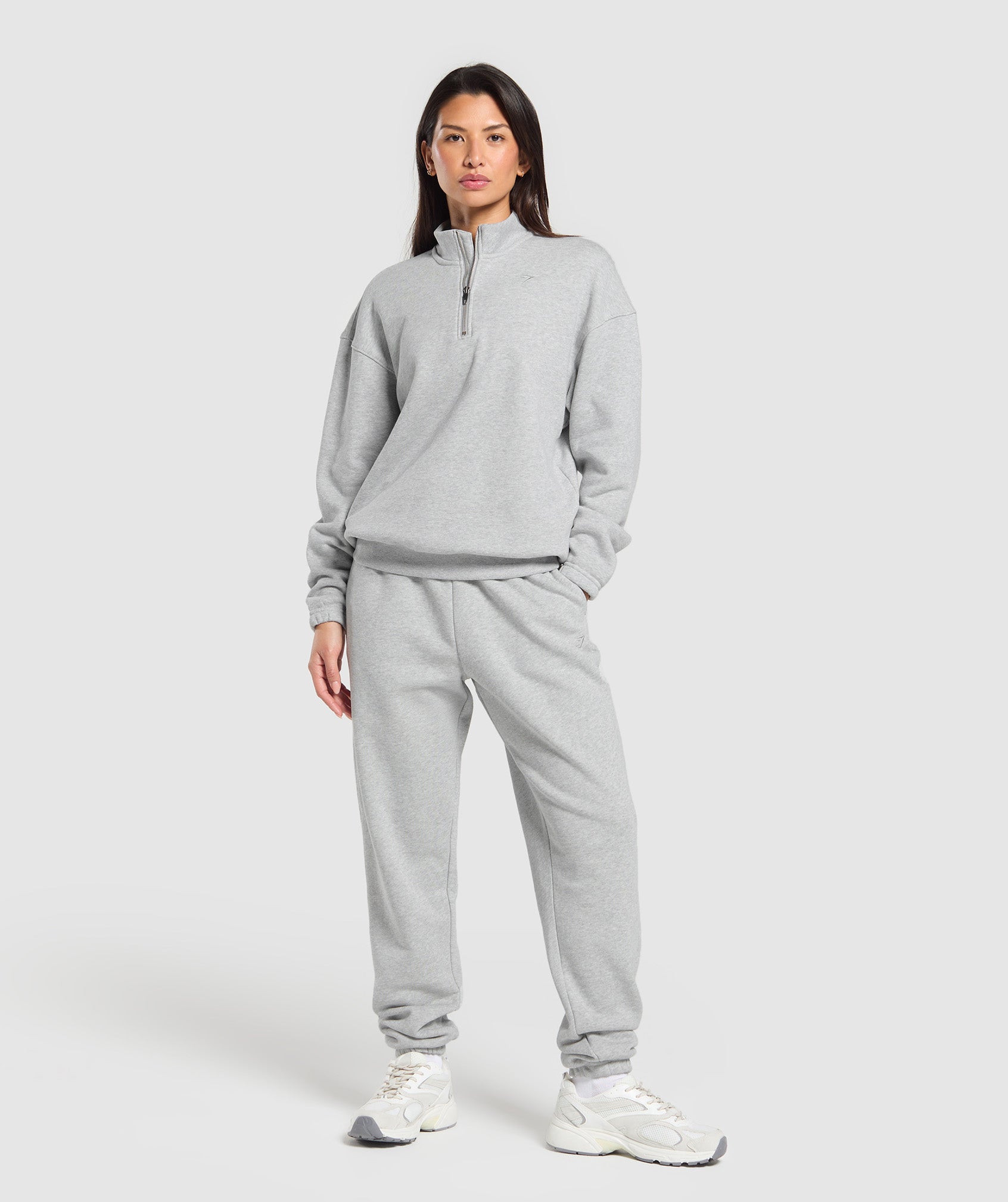 Rest Day Sweats 2.0 1/4 Zip Pullover Light Grey Core Marl