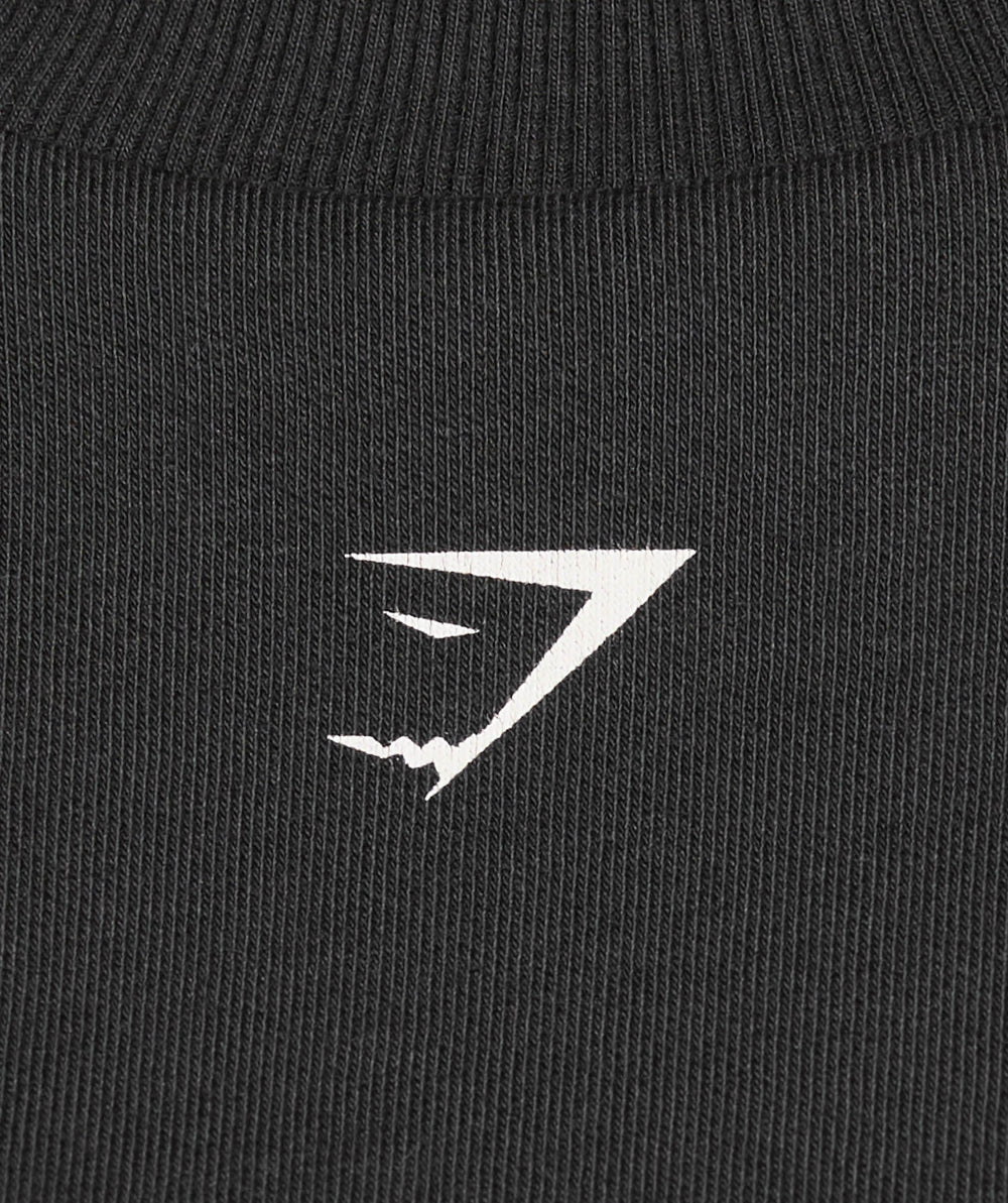 Heavy Duty Graphic Oversized Pullover Black