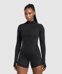Apex Seamless 1/4 Zip Pullover Black/Graphite Grey
