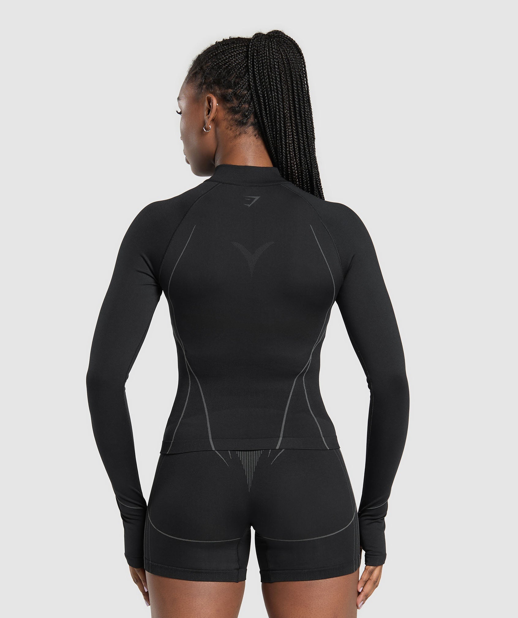 Apex Seamless 1/4 Zip Pullover Black/Graphite Grey