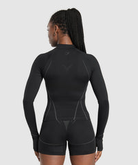 Apex Seamless 1/4 Zip Pullover Black/Graphite Grey