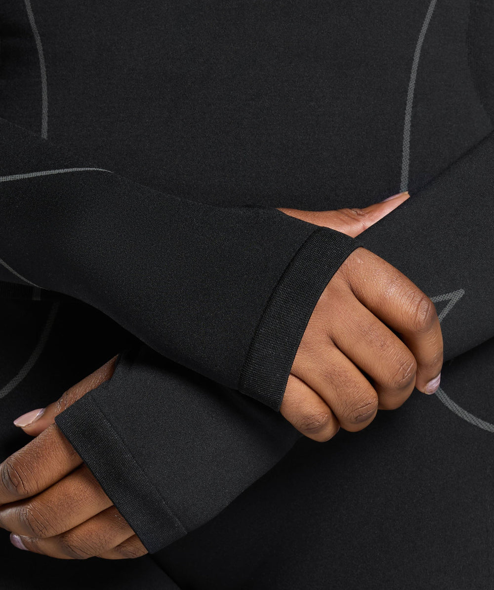 Apex Seamless 1/4 Zip Pullover Black/Graphite Grey
