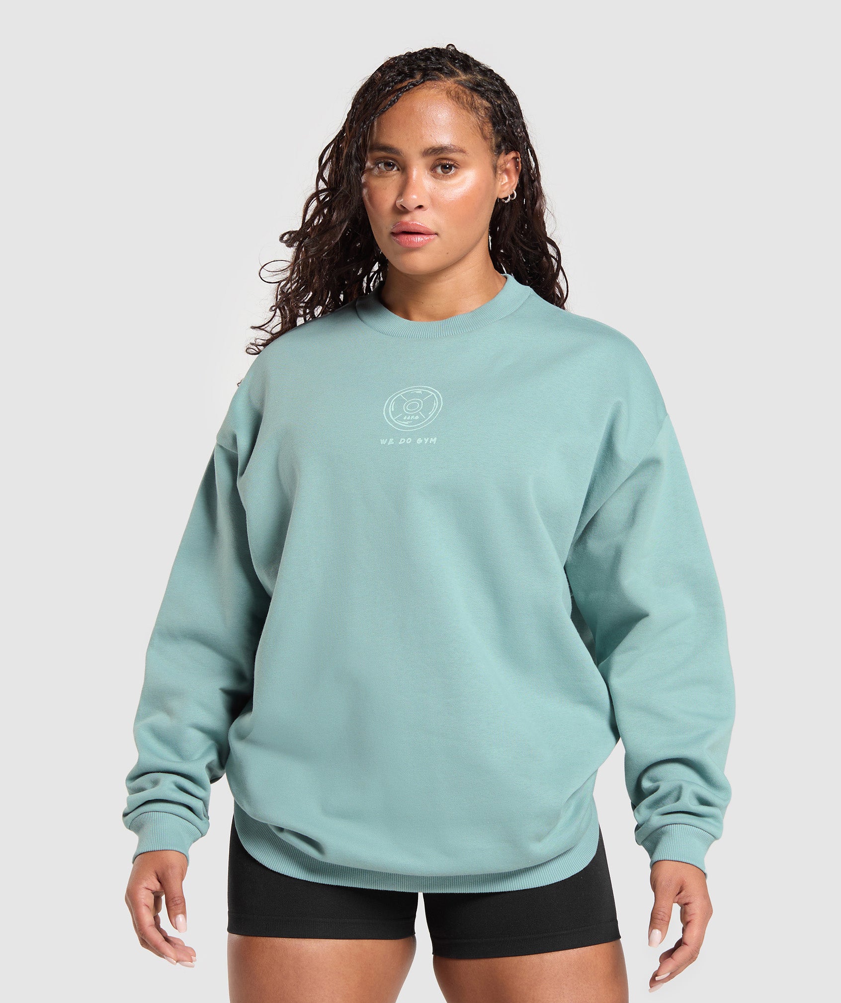 Graphic Illustration Pullover Celeste Blue