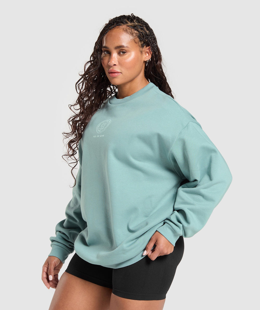 Graphic Illustration Pullover Celeste Blue