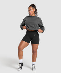 Gains Washed Loopback Crew Neck Asphalt Grey/Black
