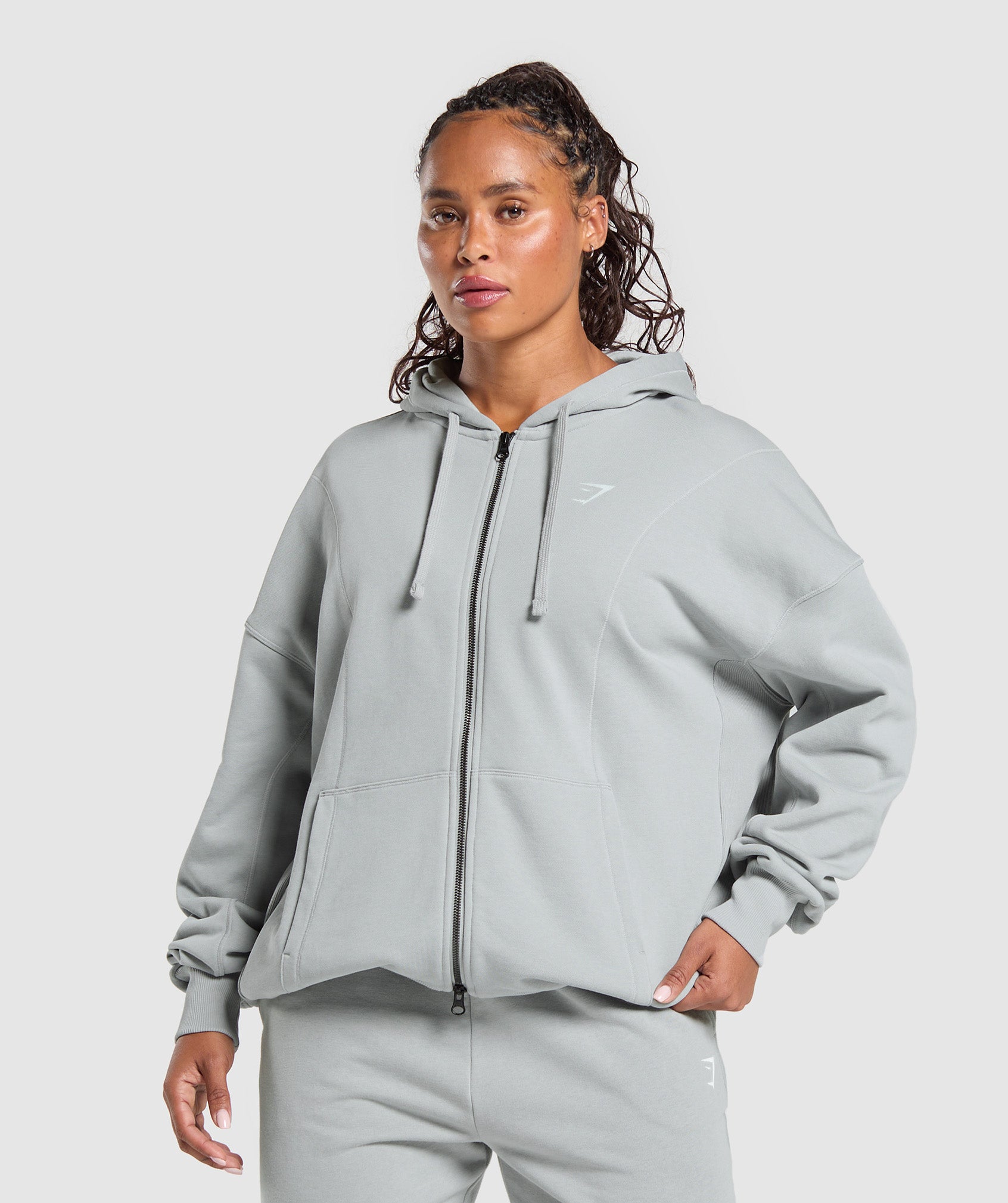 Power Hoodie Silver Grey