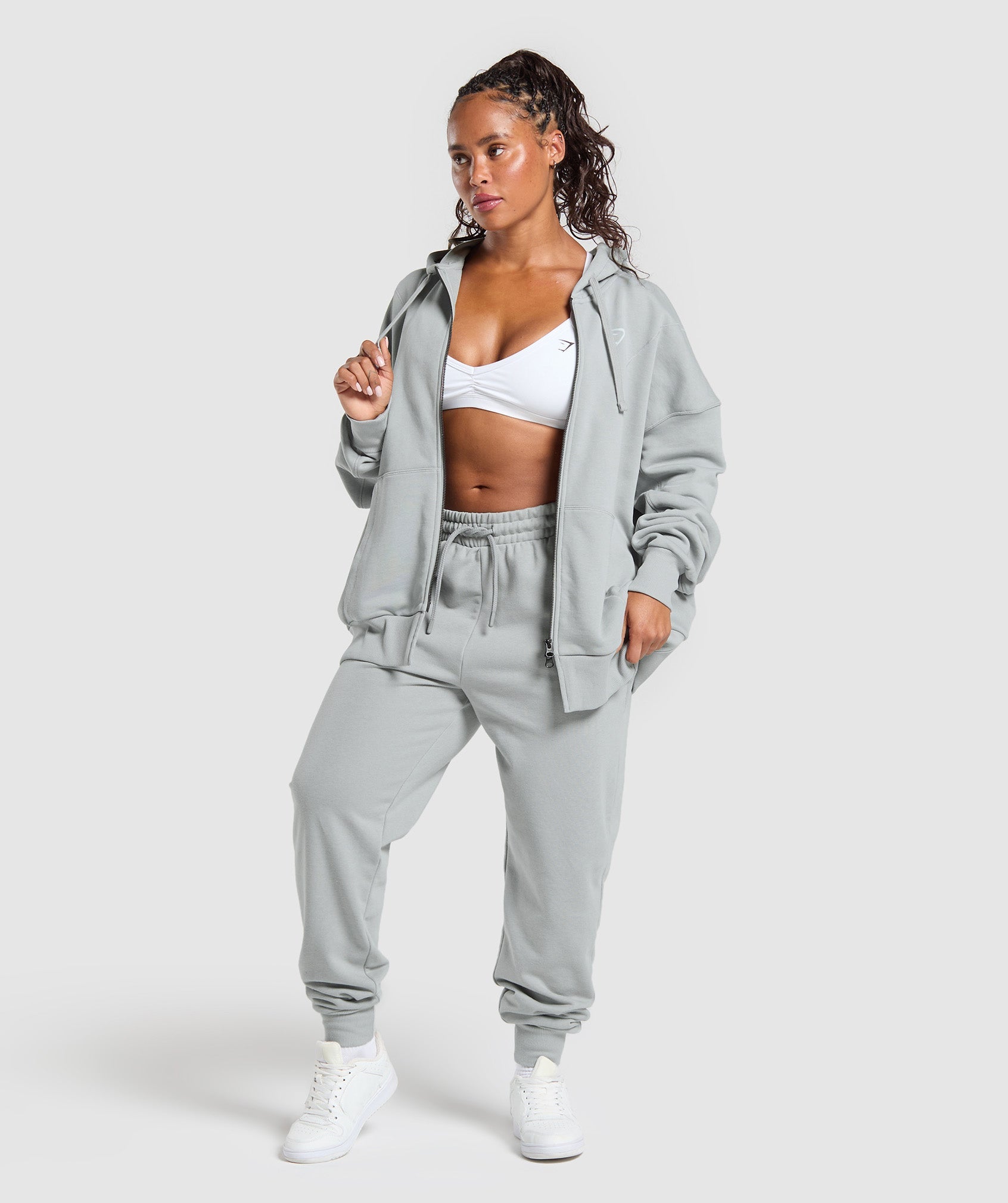 Power Hoodie Silver Grey