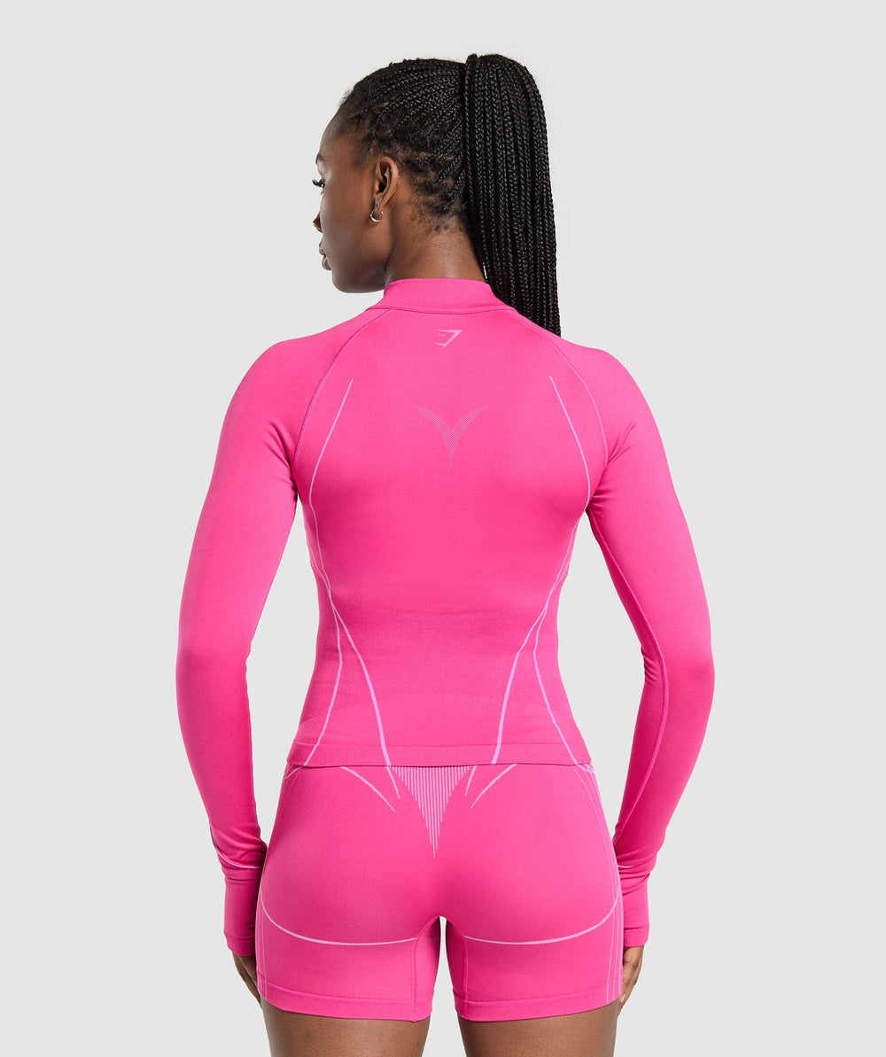 Apex Seamless 1/4 Zip Pullover Valley Pink/Sour Pink