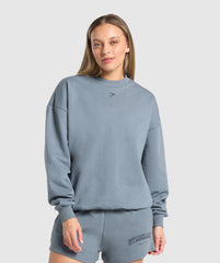 Campus Classics Graphic Sweatshirt Iron Blue