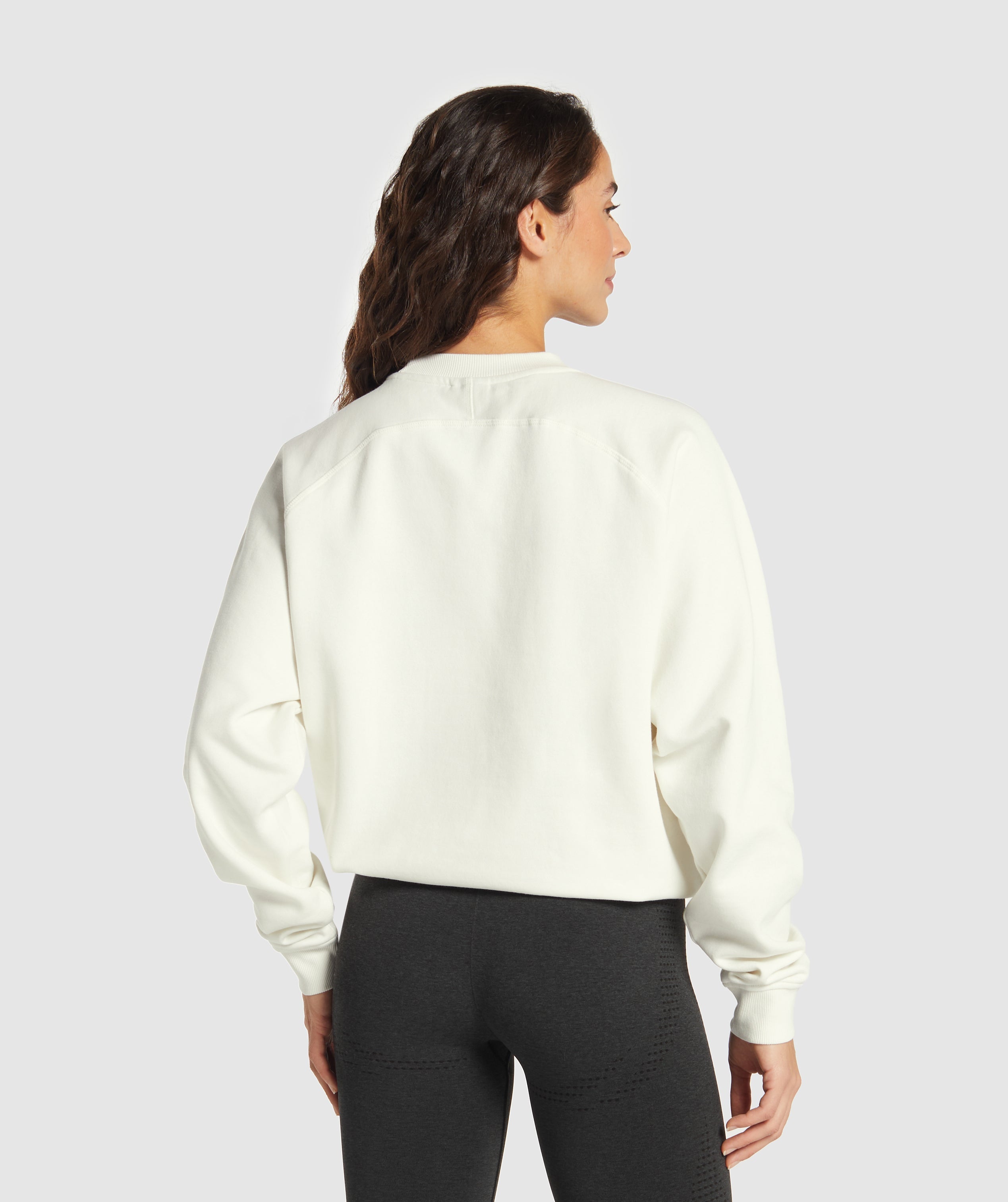 Training Oversized Fleece Sweatshirt Soft White