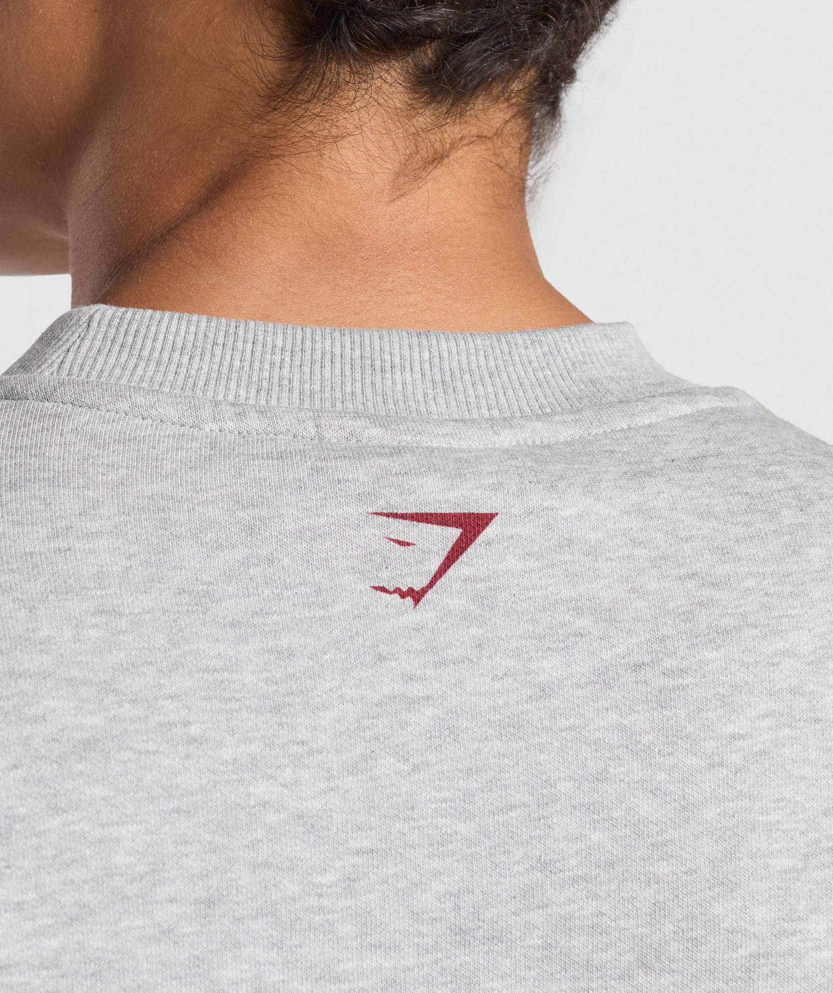 Lifting Essentials Graphic Brushed Oversized Sweatshirt Light Grey Core Marl