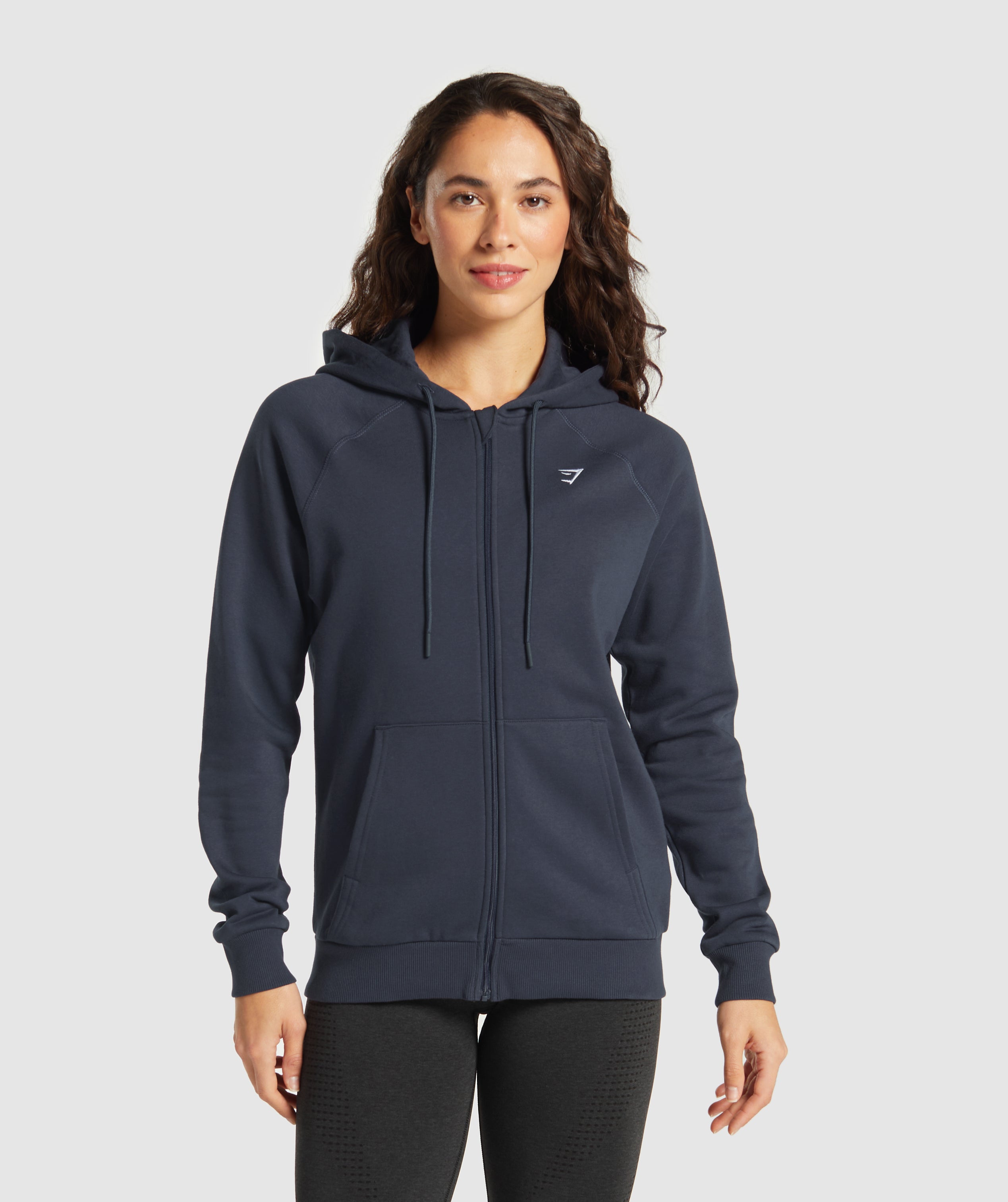 Training Fleece Zip Hoodie Heavy Blue
