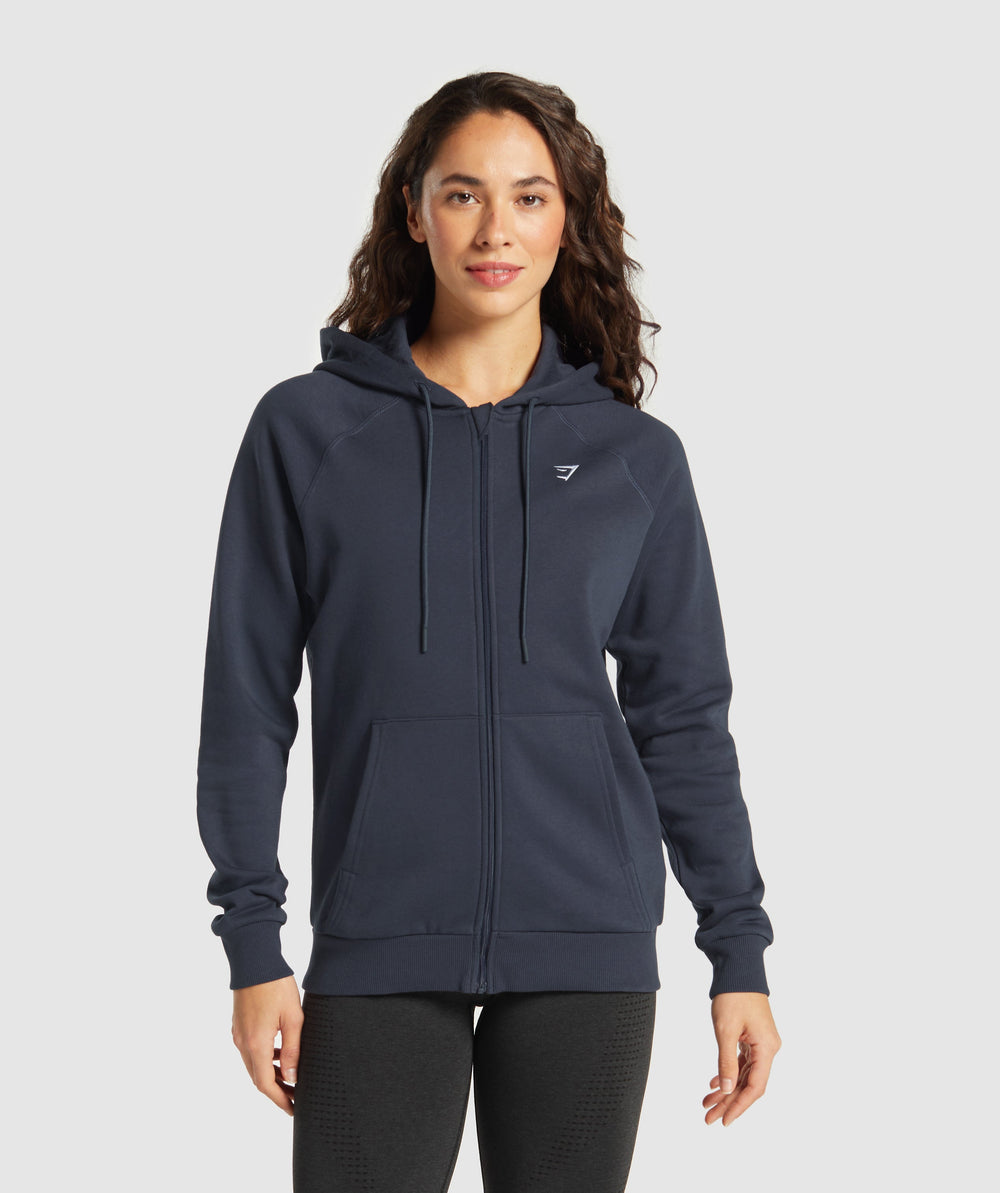 Training Fleece Zip Hoodie Heavy Blue