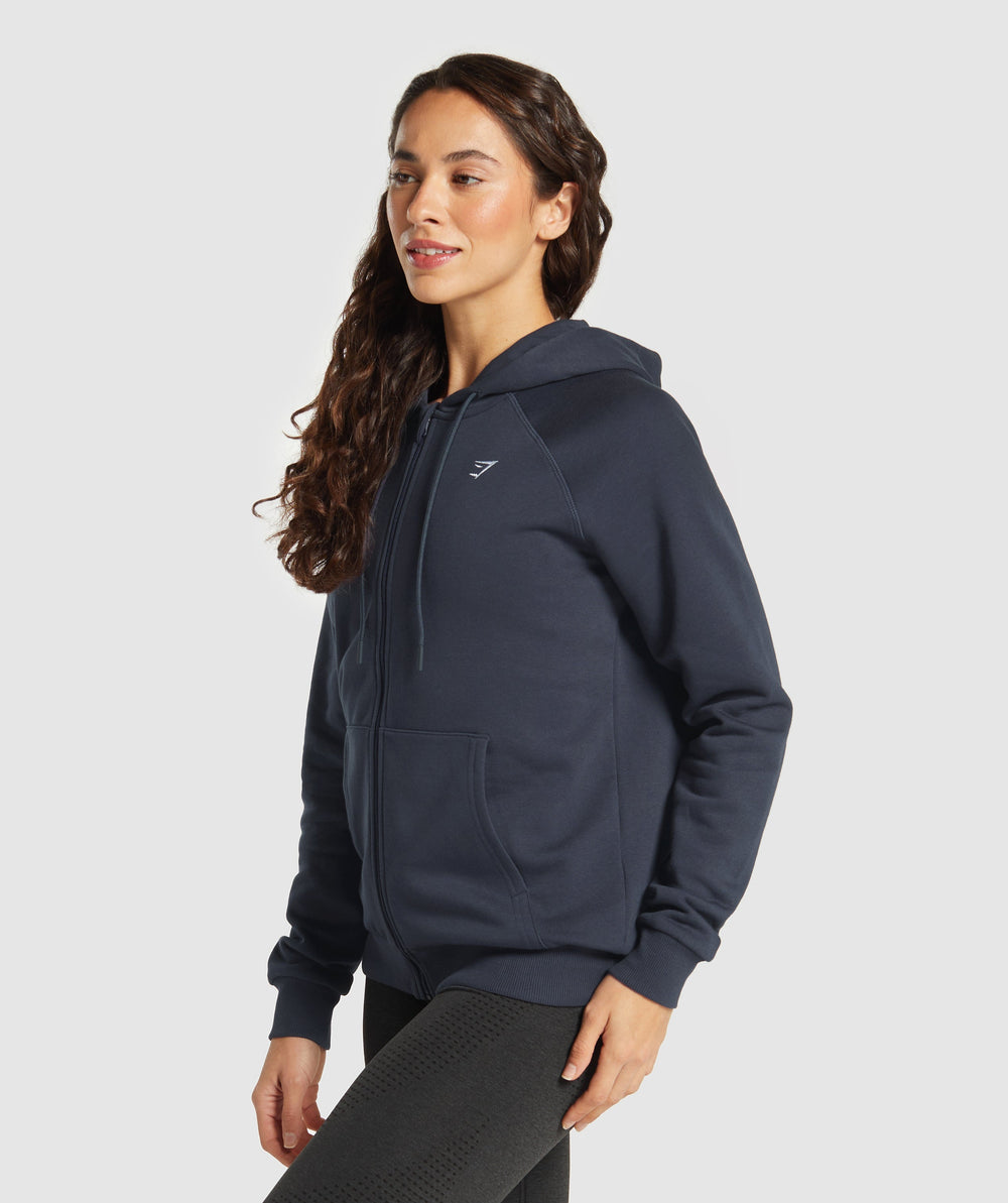 Training Fleece Zip Hoodie Heavy Blue